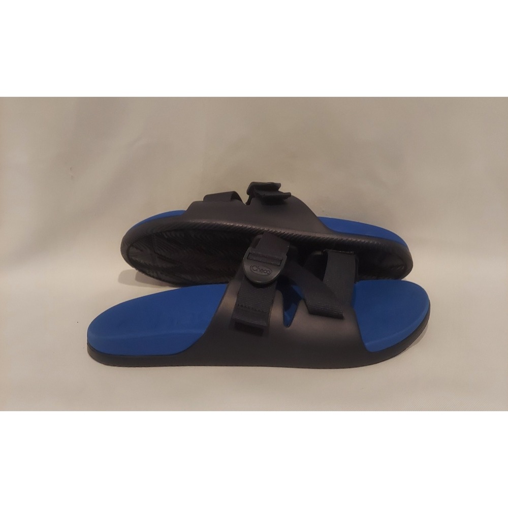 Chaco Mens Active Blue Chillos Slides Sandals Slip-Ons Adjustable Straps Size 10
